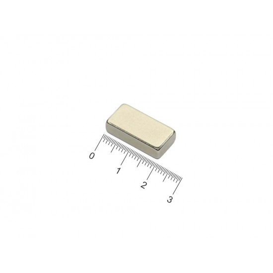 Ímã de neodímio bloco 20 x 10 x 5 mm - N42